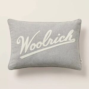 14"x20" Woolrich Embroidered Lumbar Toss Pillow Gray - Woolrich